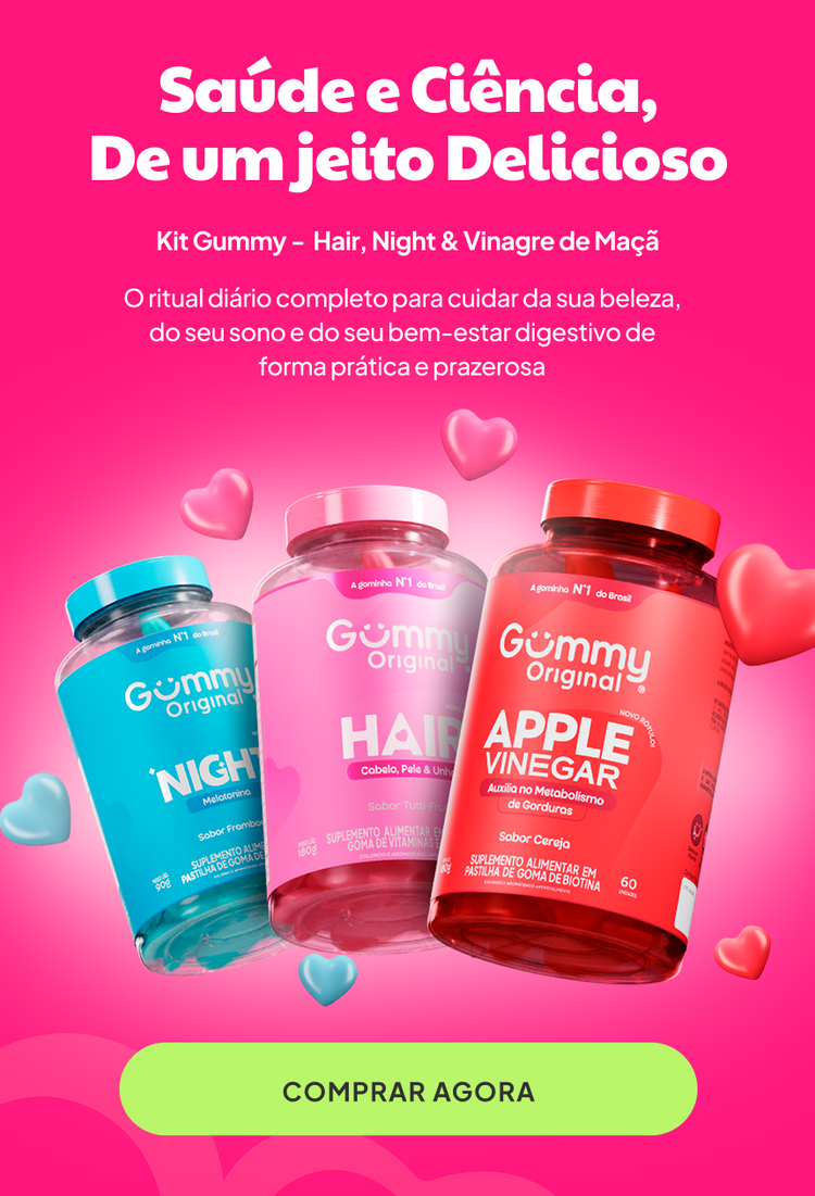 Kit Gummy - Hair, Night e Vinagre de Maçã - Saúde e Ciência, De um jeito Delicioso